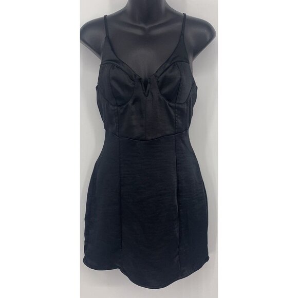 Kendall & Kylie Dress Extra Small Black Sheath V-Neck Sleeveless Womens New B71 - Picture 1 of 5